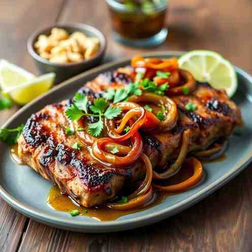 Cuban Pork Steak with Onions - Best Pork Mojo Marinade Recipe